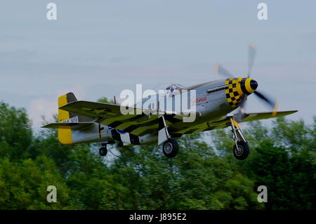 P-51D, Mustang 45-11518, `Janie` G-CLNV, in East Kirkby, G-CLNV, Stockfoto